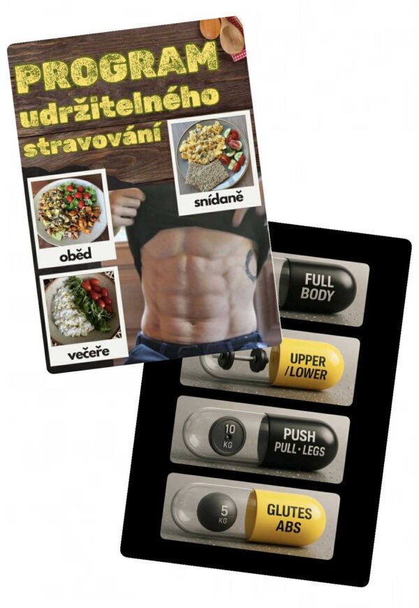 ULTIMÁTNÍ KOMBO: TRÉNINKOVÉ PLÁNY + JÍDELNÍ PLÁN + ABS & GLUTES Add-on